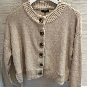 Quince 100% Organic Cotton Cropped Cardigan